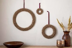 Madhi Mini Wreath Bauble - Brass