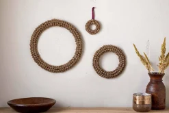 Madhi Wire Ball Wreath - Brass