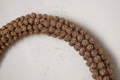 Madhi Wire Ball Wreath - Brass