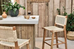 Madrisana Acacia & Rattan Bar Stool