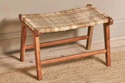 Madrisana Acacia & Rattan Footstool