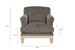 Maganda Cotton Armchair - Charcoal