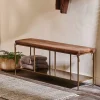 Mahi Iron & Leather Bench