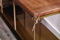 Mahi Iron & Leather Bench