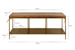 Mahi Iron & Leather Bench