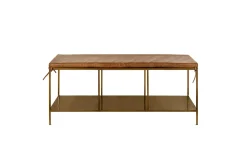 Mahi Iron & Leather Bench