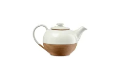 Mali Ribbed Teapot - White