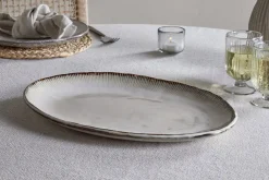 Malia Large Oval Platter - Cream