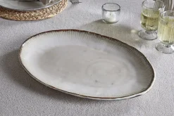 Malia Large Oval Platter - Cream
