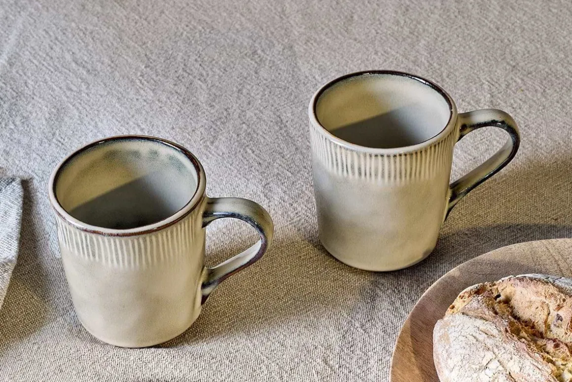 Malia Mug - Cream - (Set of 2)