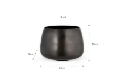 Maliki Plant Pot - Aged Bronze