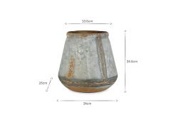 Mamba Outdoor Planter - Aged Zinc