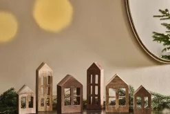 Mandar Mango Wood House - Dark Brown - Small