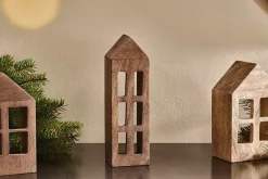 Mandar Mango Wood House - Dark Brown - Large