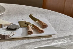 Maram Cheese Knife Set - Natural & Gold (Set of 3)