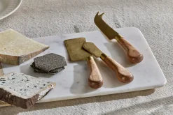 Maram Cheese Knife Set - Natural & Gold (Set of 3)