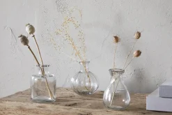 Mayumi Recycled Glass Bud Vases - Clear (Set of 3)