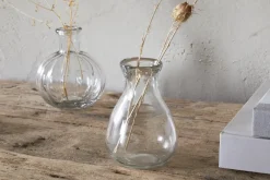 Mayumi Recycled Glass Bud Vases - Clear (Set of 3)