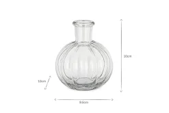 Mayumi Recycled Glass Bud Vases - Clear (Set of 3)