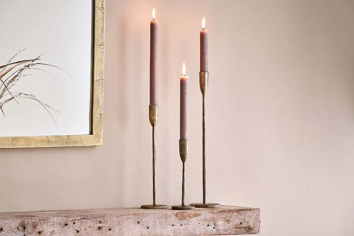 Mbata Brass Candlestick - Antique Brass