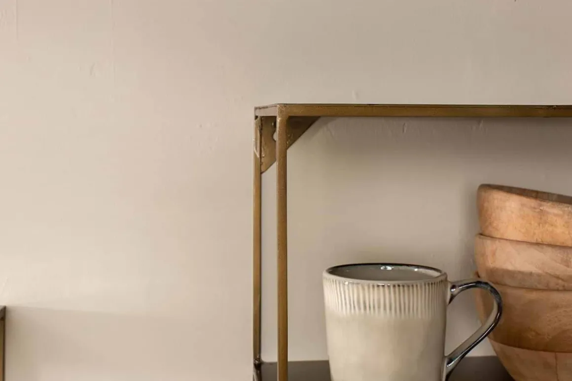 Meghana Iron Shelf With Hooks - Wide