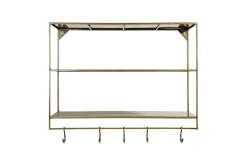 Meghana Iron Shelf With Hooks - Wide