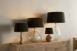 Mendai Velvet & Linen Lampshade - Moss Green