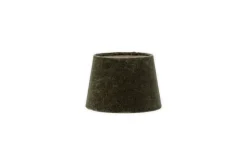 Mendai Velvet & Linen Lampshade - Moss Green
