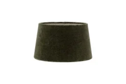 Mendai Velvet & Linen Lampshade - Moss Green