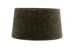 Mendai Velvet & Linen Lampshade - Moss Green
