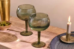 Mila Gin Glass - Dark Emerald - (Set of 2)