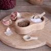Milaku Mango Wood Salt & Pepper Server - Natural