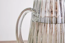 Minati Ribbed Glass Jug - Clear