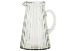 Minati Ribbed Glass Jug - Clear