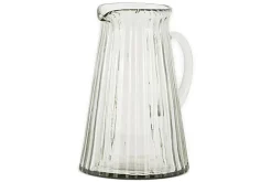 Minati Ribbed Glass Jug - Clear
