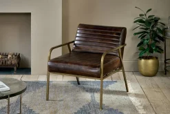 Mirai Ribbed Leather Armchair