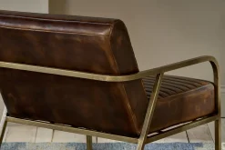 Mirai Ribbed Leather Armchair