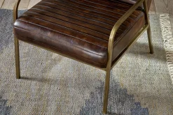 Mirai Ribbed Leather Armchair