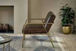 Mirai Ribbed Leather Armchair