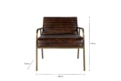 Mirai Ribbed Leather Armchair