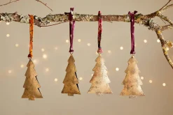 Mishti Tree Baubles - Antique Brass - Large (Set of 4)