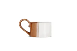 Mittee Ceramic Teacup Tealight Holder - Off White & Terracotta (Set of 2)