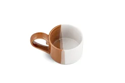 Mittee Ceramic Teacup Tealight Holder - Off White & Terracotta (Set of 2)