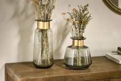 Miza Glass Vase - Smoke