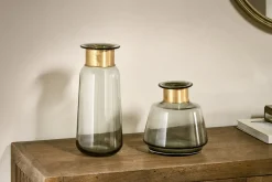 Miza Glass Vase - Smoke