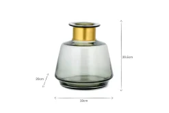 Miza Glass Vase - Smoke