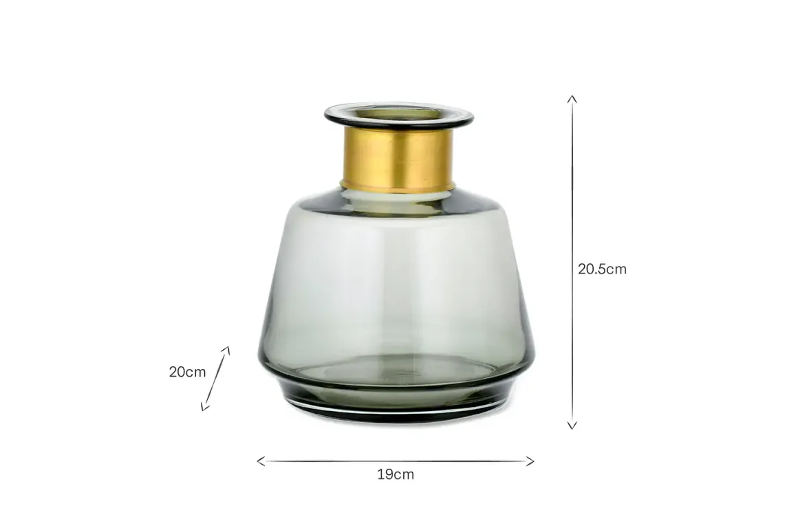 Miza Glass Vase - Smoke