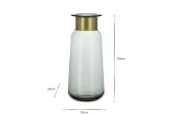 Miza Glass Vase - Smoke