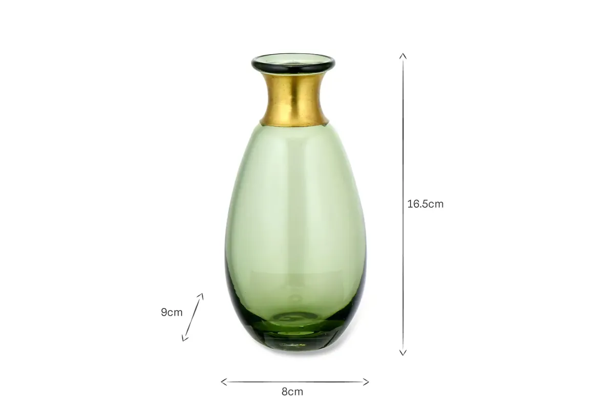 Miza Mini Glass Vase - Green