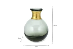 Miza Mini Glass Vase - Smoke